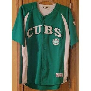 Chicago Cubs L MLB True Fan St Patricks Day Green Jersey Mesh Sides